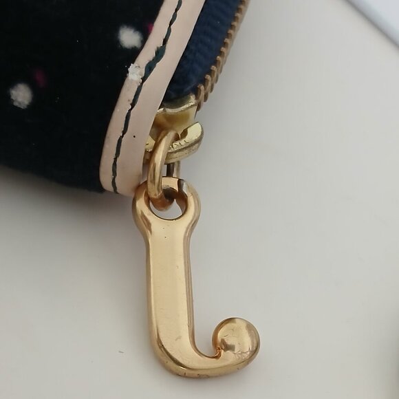 Vintage Y2K Juicy Couture Velour Polka Dot Wallet Navy Blue - Picture 6 of 7